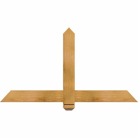 Ekena Millwork Eugene Rough Sawn Timber Gable Bracket, Western Red Cedar, 48"W x 26"H x 2"D x 4"F, 13/12 Pitch GBW048X26X0204EUG00RWR